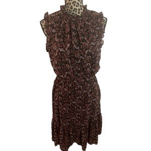 Sam Edelman Dress XL Midi Multi Color Paisley Boho Casual Hippie Summer 38L X 20